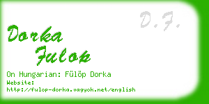 dorka fulop business card
