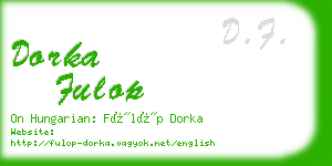dorka fulop business card